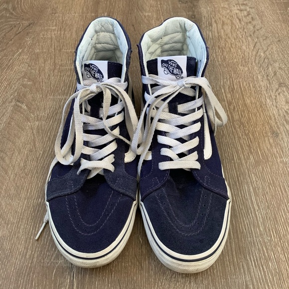 navy blue vans high tops